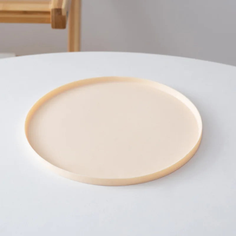 Round Pet Placemat - Non-Slip Rubber Bowl Mat for Dogs & Cats