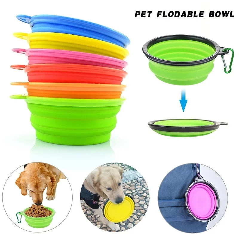 Collapsible Dog Travel Bowl - Portable Foldable Food & Water Bowl for Dogs