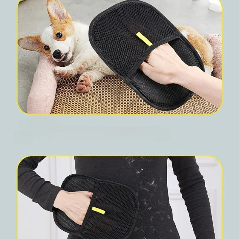 Pet Hair Removal Mitt - Reusable Dog & Cat Fur Remover Grooming Glove