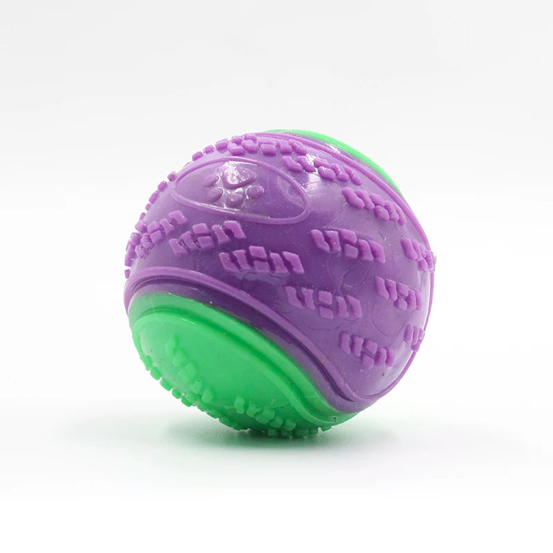 Interactive Dog Toy Ball Set - Squeaky TPR Chew Toys for Teeth Cleaning