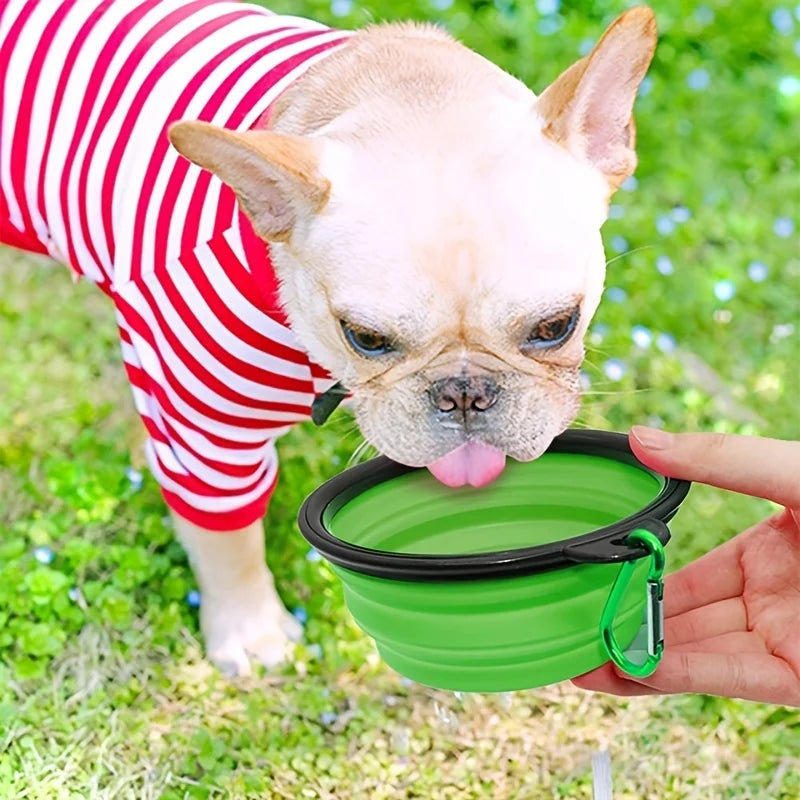 Collapsible Dog Travel Bowl - Portable Foldable Food & Water Bowl for Dogs