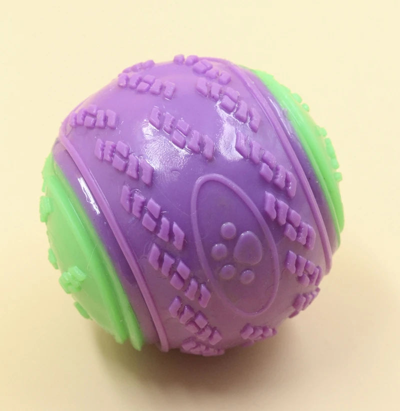 Interactive Dog Toy Ball Set - Squeaky TPR Chew Toys for Teeth Cleaning