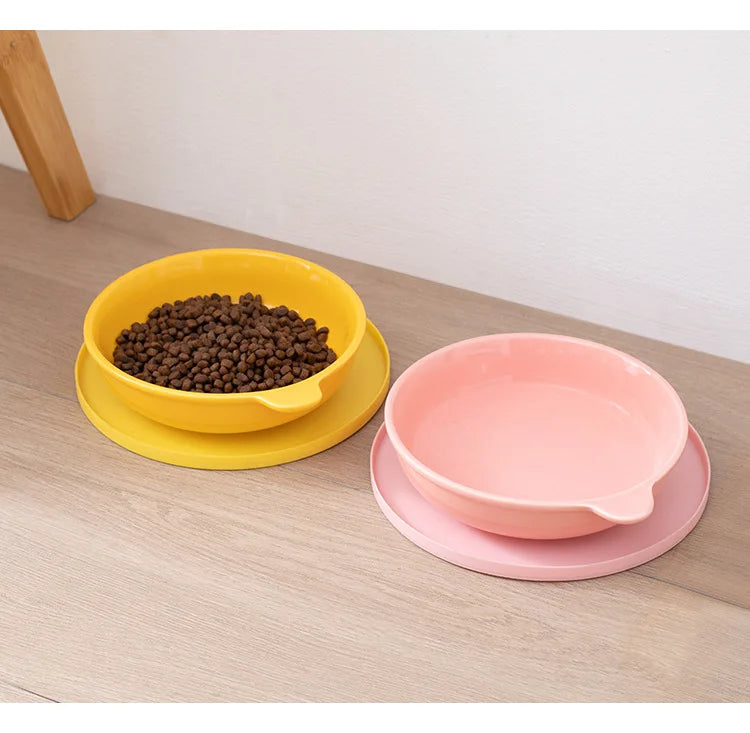Round Pet Placemat - Non-Slip Rubber Bowl Mat for Dogs & Cats