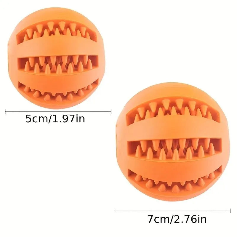 Dog Treat Ball Toy - Interactive Food Feeder & Teeth Cleaner for Dogs