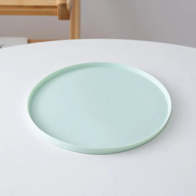Round Pet Placemat - Non-Slip Rubber Bowl Mat for Dogs & Cats