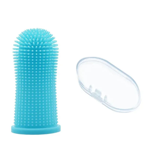 Silicone Finger Pet Toothbrush - 360° Dental Care Toothbrush for Dogs & Cats