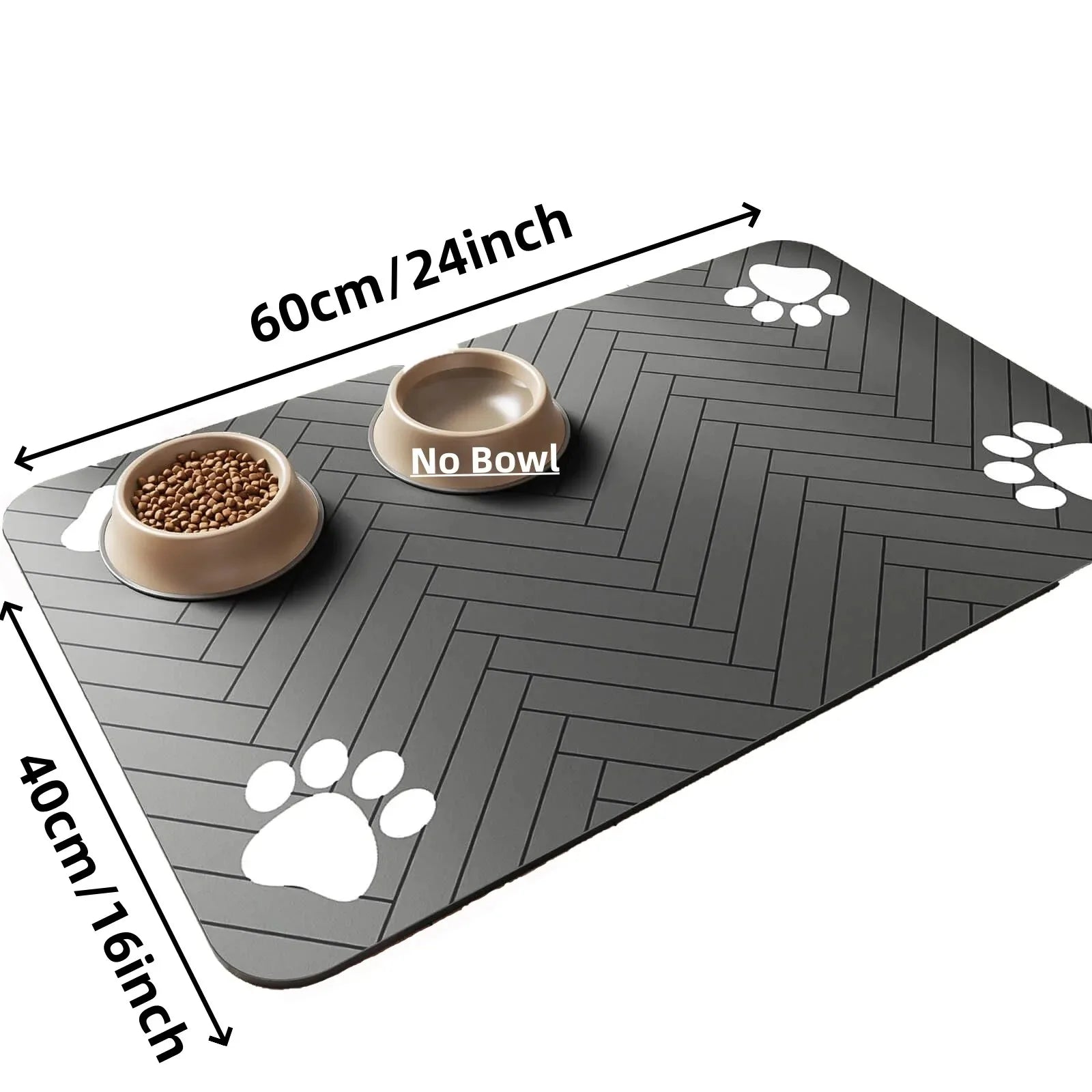 Non-Slip Pet Feeding Mat - Waterproof Food & Water Bowl Mat for Dogs & Cats