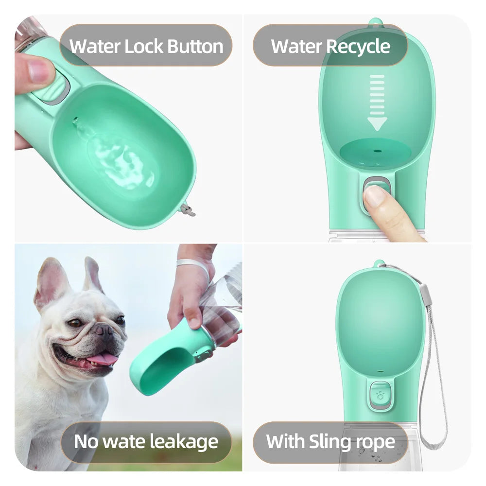 Portable Dog Water Bottle - Leakproof Travel Water Dispenser for Dogs & Cats