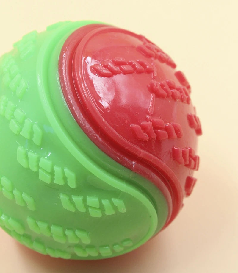 Interactive Dog Toy Ball Set - Squeaky TPR Chew Toys for Teeth Cleaning