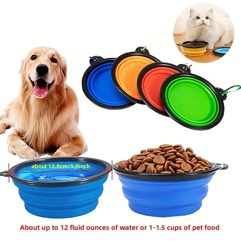 Collapsible Dog Travel Bowl - Portable Foldable Food & Water Bowl for Dogs