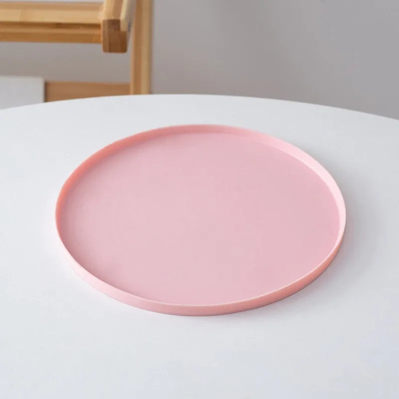 Round Pet Placemat - Non-Slip Rubber Bowl Mat for Dogs & Cats