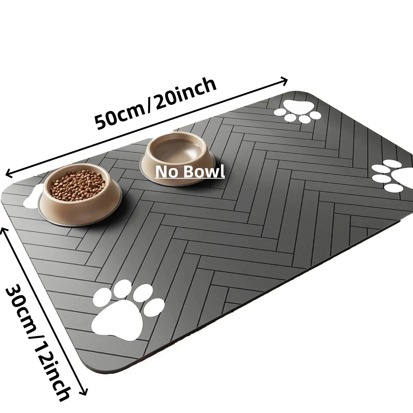 Non-Slip Pet Feeding Mat - Waterproof Food & Water Bowl Mat for Dogs & Cats