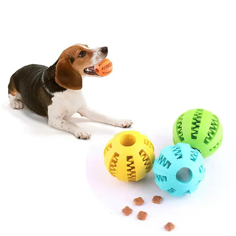 Dog Treat Ball Toy - Interactive Food Feeder & Teeth Cleaner for Dogs