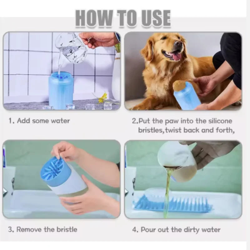 Dog Paw Cleaner Cup - Portable Muddy Paw Washing Cup for Dogs