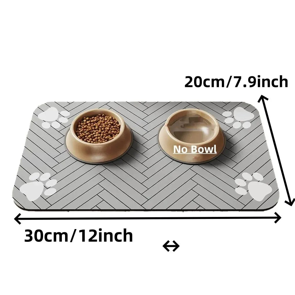 Non-Slip Pet Feeding Mat - Waterproof Food & Water Bowl Mat for Dogs & Cats
