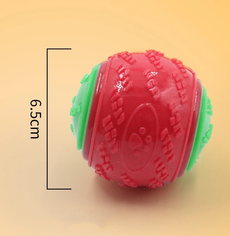 Interactive Dog Toy Ball Set - Squeaky TPR Chew Toys for Teeth Cleaning