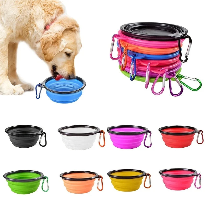 Collapsible Dog Travel Bowl - Portable Foldable Food & Water Bowl for Dogs