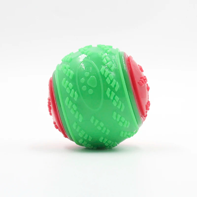 Interactive Dog Toy Ball Set - Squeaky TPR Chew Toys for Teeth Cleaning
