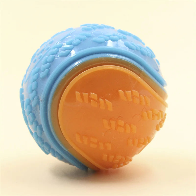 Interactive Dog Toy Ball Set - Squeaky TPR Chew Toys for Teeth Cleaning