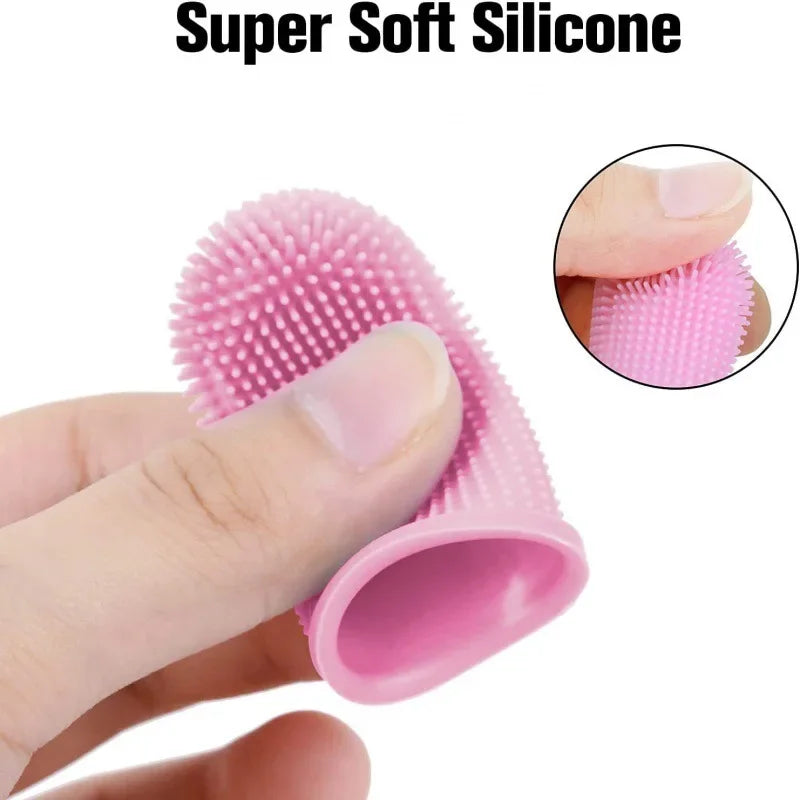 Silicone Finger Pet Toothbrush - 360° Dental Care Toothbrush for Dogs & Cats