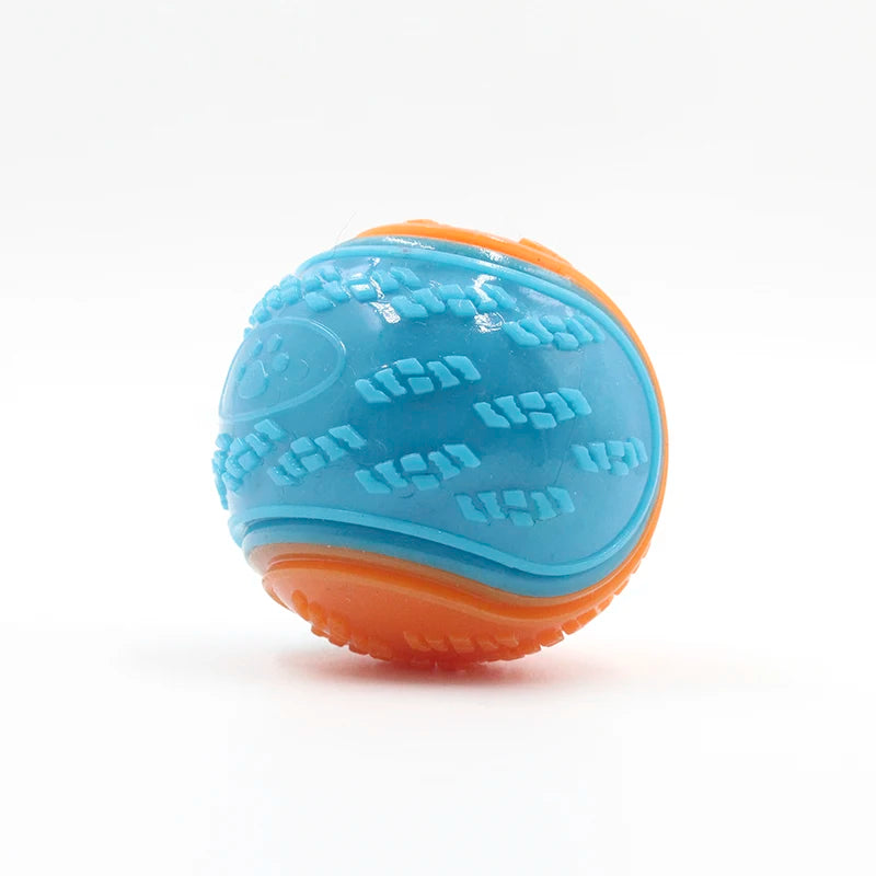 Interactive Dog Toy Ball Set - Squeaky TPR Chew Toys for Teeth Cleaning