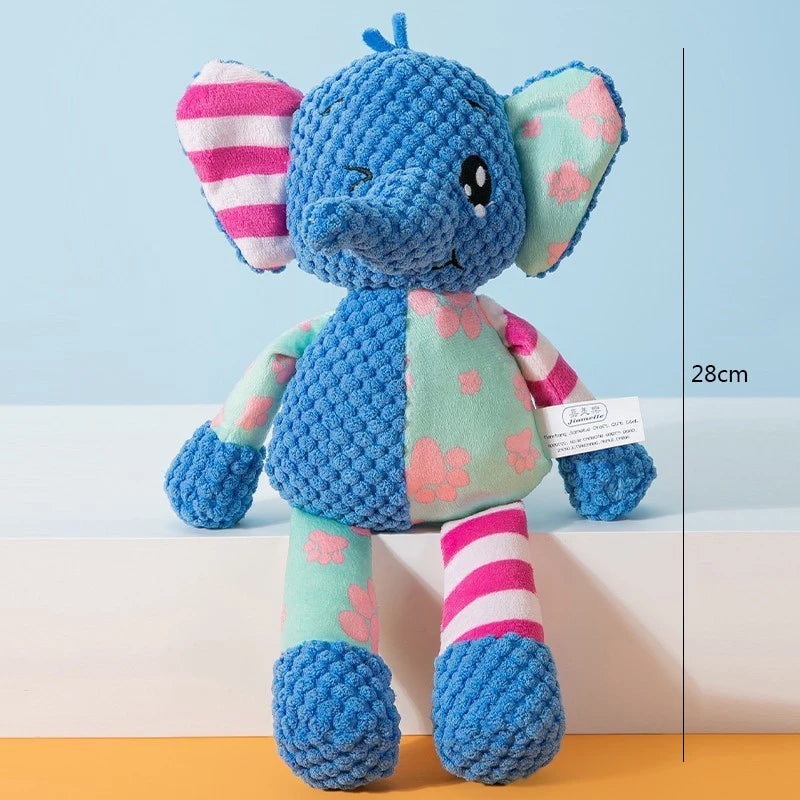 Cute Character Plush Squeaky Dog Toy - Soft Stuffed Animal Toy for Dogs