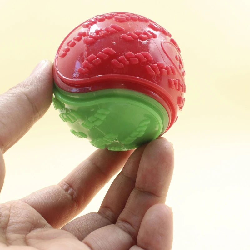 Interactive Dog Toy Ball Set - Squeaky TPR Chew Toys for Teeth Cleaning